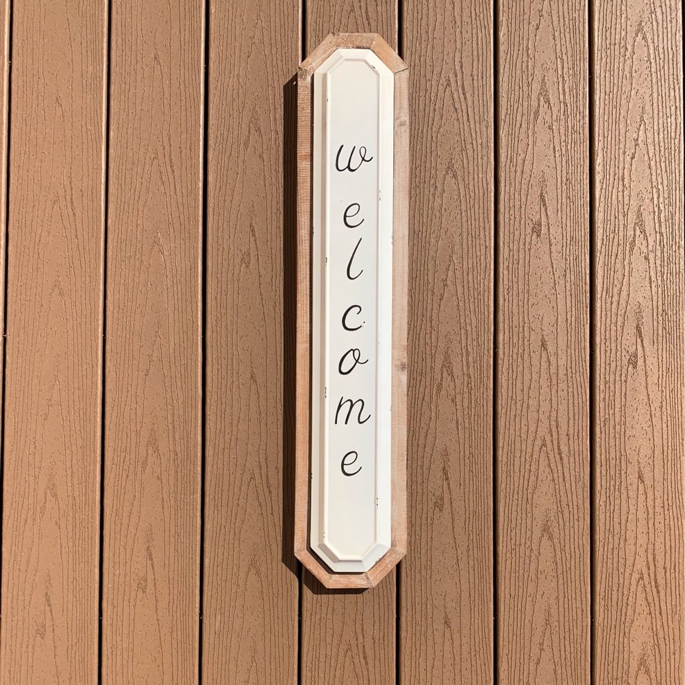 🆕”WELCOME” VINTAGE WALL DECOR SIGN NEW WITH TAGS